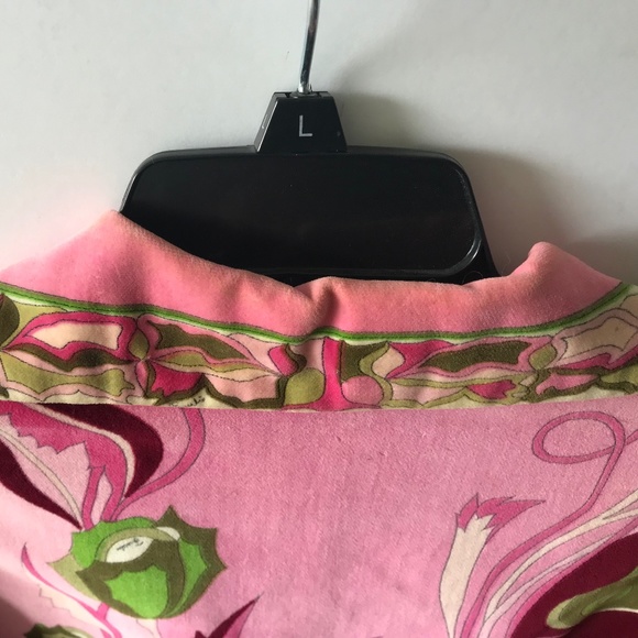 Vintage Emilio Pucci Velvet Jacket Pinks n Green Tulips..🌷 - Picture 9 of 9
